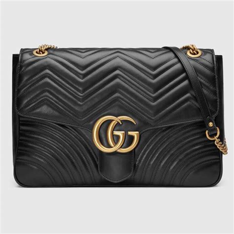 gucci gg marmont nera|gucci marmont large shoulder bag.